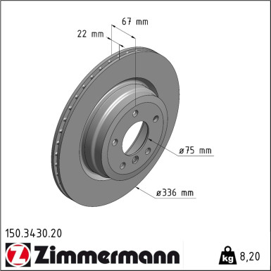 Zimmermann | Bremsscheibe | 150.3430.20