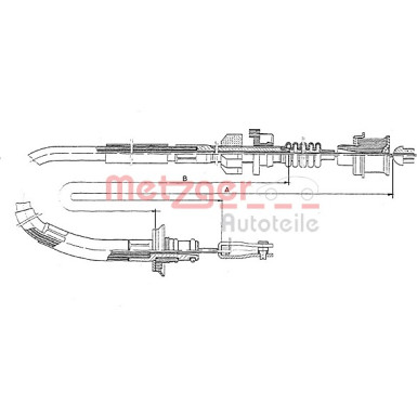 Metzger | Seilzug, Kupplungsbetätigung | 18.162