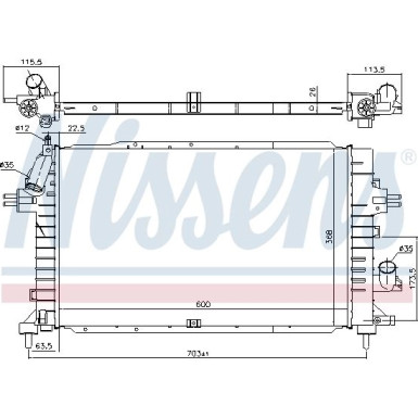 Nissens | Kühler, Motorkühlung | 630752