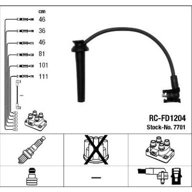 NGK | Zündleitungssatz | 7701
