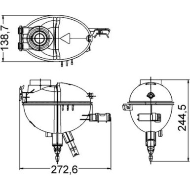 Mahle | Ausgleichsbehälter, Kühlmittel | CRT 209 000S