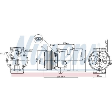 Nissens | Kompressor, Klimaanlage | 89435