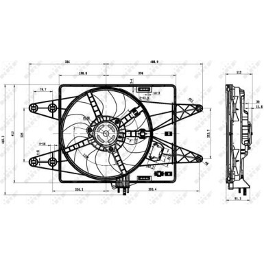 NRF | Lüfter, Motorkühlung | 47430