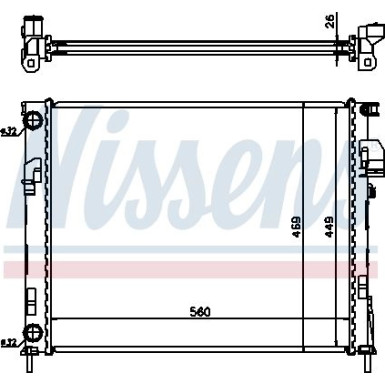 Nissens | Kühler, Motorkühlung | 63025A