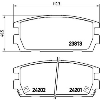 Brembo | Bremsbelagsatz, Scheibenbremse | P 30 021