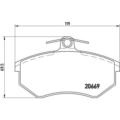 Brembo | Bremsbelagsatz, Scheibenbremse | P 85 092