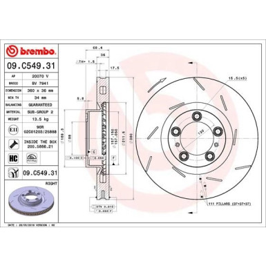 Brembo | Bremsscheibe | 09.C549.31