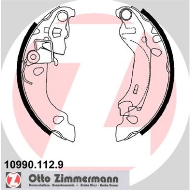 Zimmermann | Bremsbackensatz | 10990.112.9