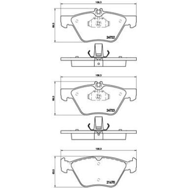 Brembo | Bremsbelagsatz, Scheibenbremse | P 50 075