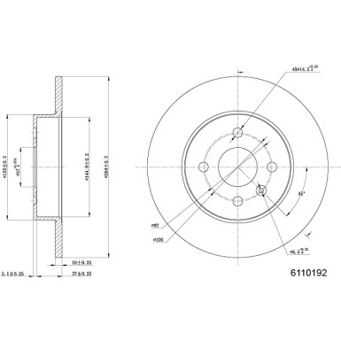 Metzger | Bremsscheibe | 6110192