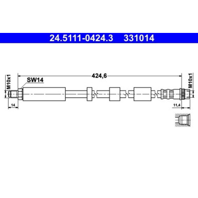 ATE | Bremsschlauch | 24.5111-0424.3