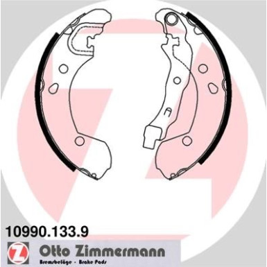 Zimmermann | Bremsbackensatz | 10990.133.9