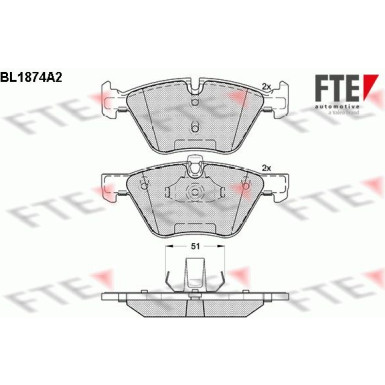 FTE | Bremsbelagsatz, Scheibenbremse | 9010457