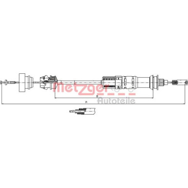 Metzger | Seilzug, Kupplungsbetätigung | 11.3921