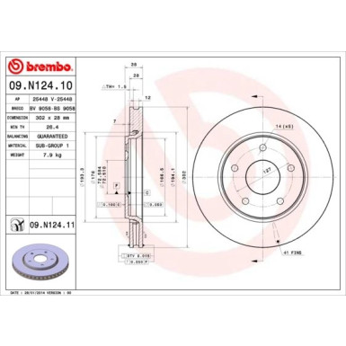 Brembo | Bremsscheibe | 09.N124.11