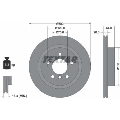 Textar | Bremsscheibe | 92196605