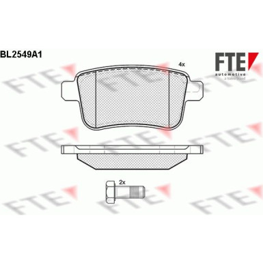 FTE | Bremsbelagsatz, Scheibenbremse | 9010802