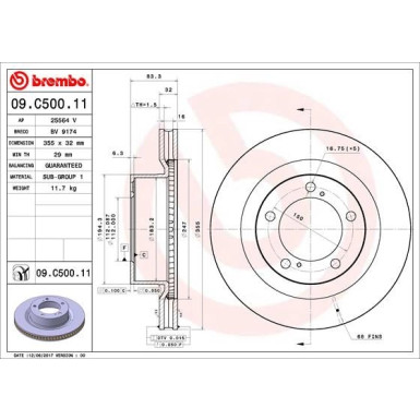 Brembo | Bremsscheibe | 09.C500.11