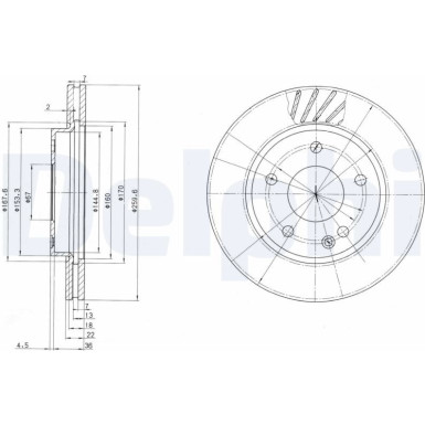 Delphi | Bremsscheibe | BG3395