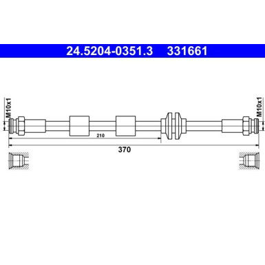 ATE | Bremsschlauch | 24.5204-0351.3