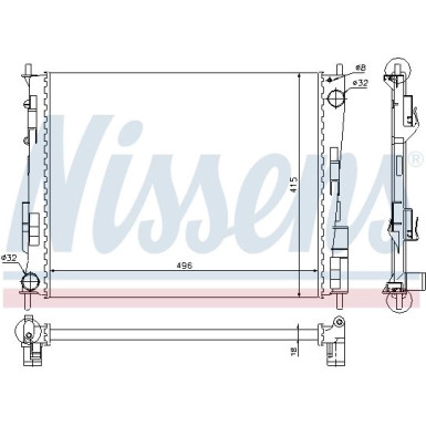 Nissens | Kühler, Motorkühlung | 67285