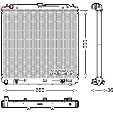 Denso | Kühler, Motorkühlung | DRM46042