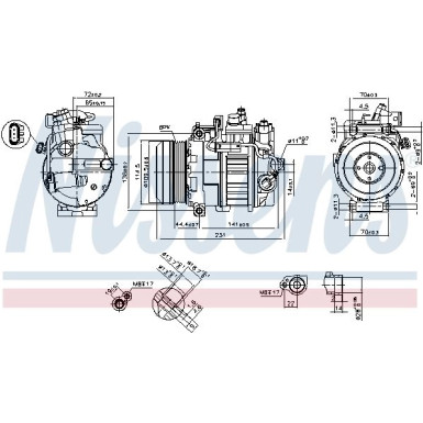 Nissens | Kompressor, Klimaanlage | 890552