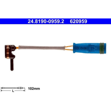 ATE | Warnkontakt, Bremsbelagverschleiß | 24.8190-0959.2