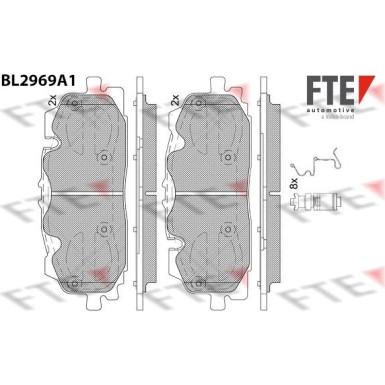 FTE | Bremsbelagsatz, Scheibenbremse | 9011213