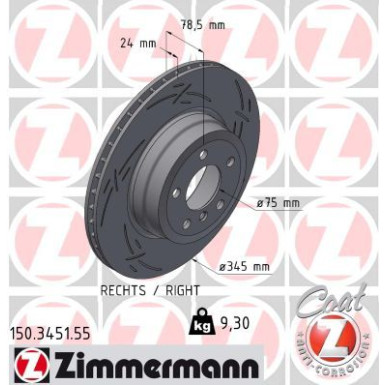 Zimmermann | Bremsscheibe | 150.3451.55