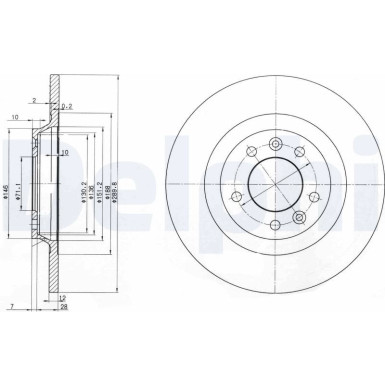 Delphi | Bremsscheibe | BG3836