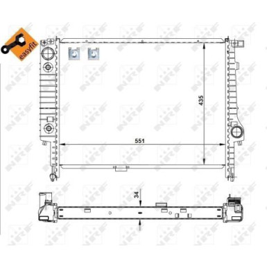 NRF | Kühler, Motorkühlung | 519558