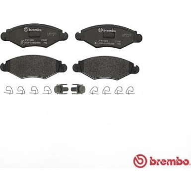 Brembo | Bremsbelagsatz, Scheibenbremse | P 61 063