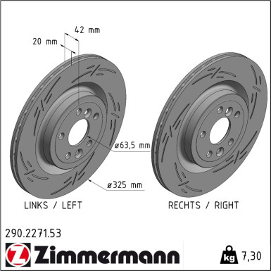 Zimmermann | Bremsscheibe | 290.2271.53