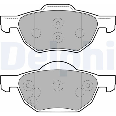 Delphi | Bremsbelagsatz, Scheibenbremse | LP1862