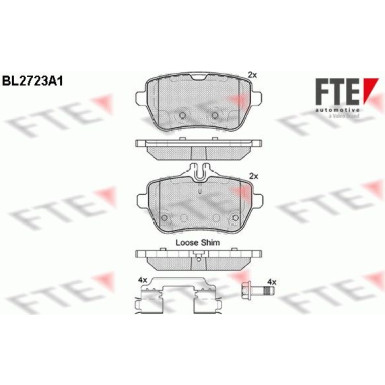 FTE | Bremsbelagsatz, Scheibenbremse | 9010948