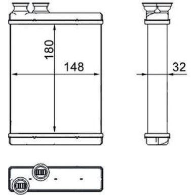 Mahle | Wärmetauscher, Innenraumheizung | AH 266 000S