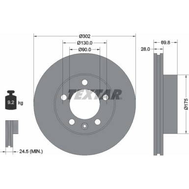 Textar | Bremsscheibe | 92228603