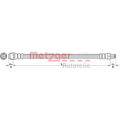 Metzger | Bremsschlauch | 4110726