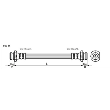 Metzger | Bremsschlauch | 4110041