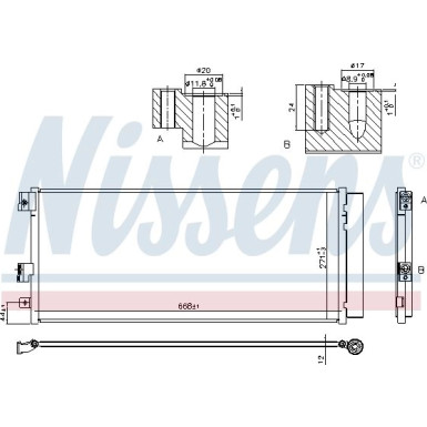 Nissens | Kondensator, Klimaanlage | 940791