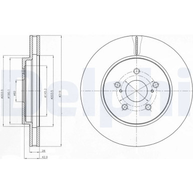 Delphi | Bremsscheibe | BG4253