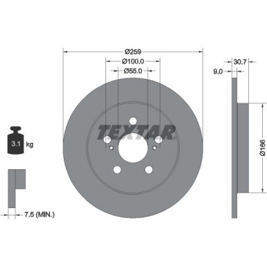 Textar | Bremsscheibe | 92224003