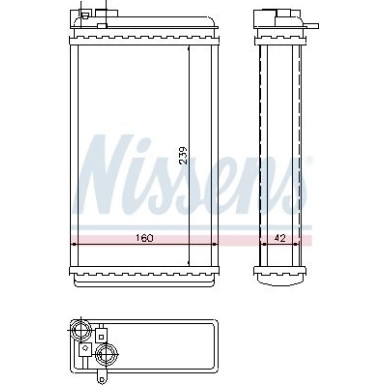 Nissens | Wärmetauscher, Innenraumheizung | 726461