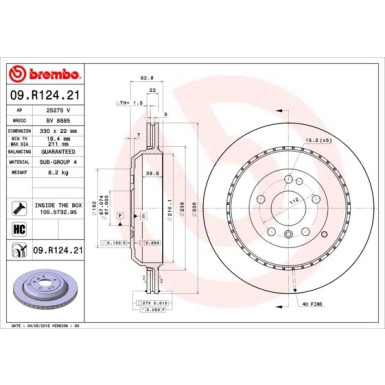 Brembo | Bremsscheibe | 09.R124.21