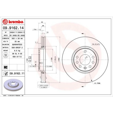 Brembo | Bremsscheibe | 09.9162.11