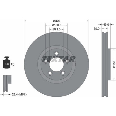 Textar | Bremsscheibe | 92158703