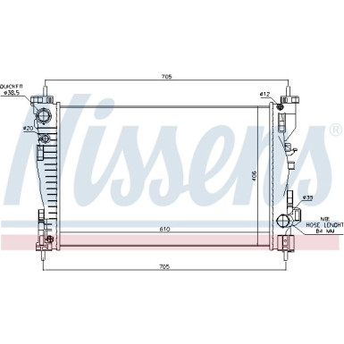 Nissens | Kühler, Motorkühlung | 60064