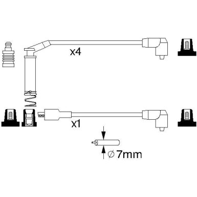 BOSCH | Zündleitungssatz | 0 986 357 127