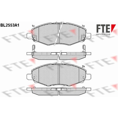 FTE | Bremsbelagsatz, Scheibenbremse | 9010807